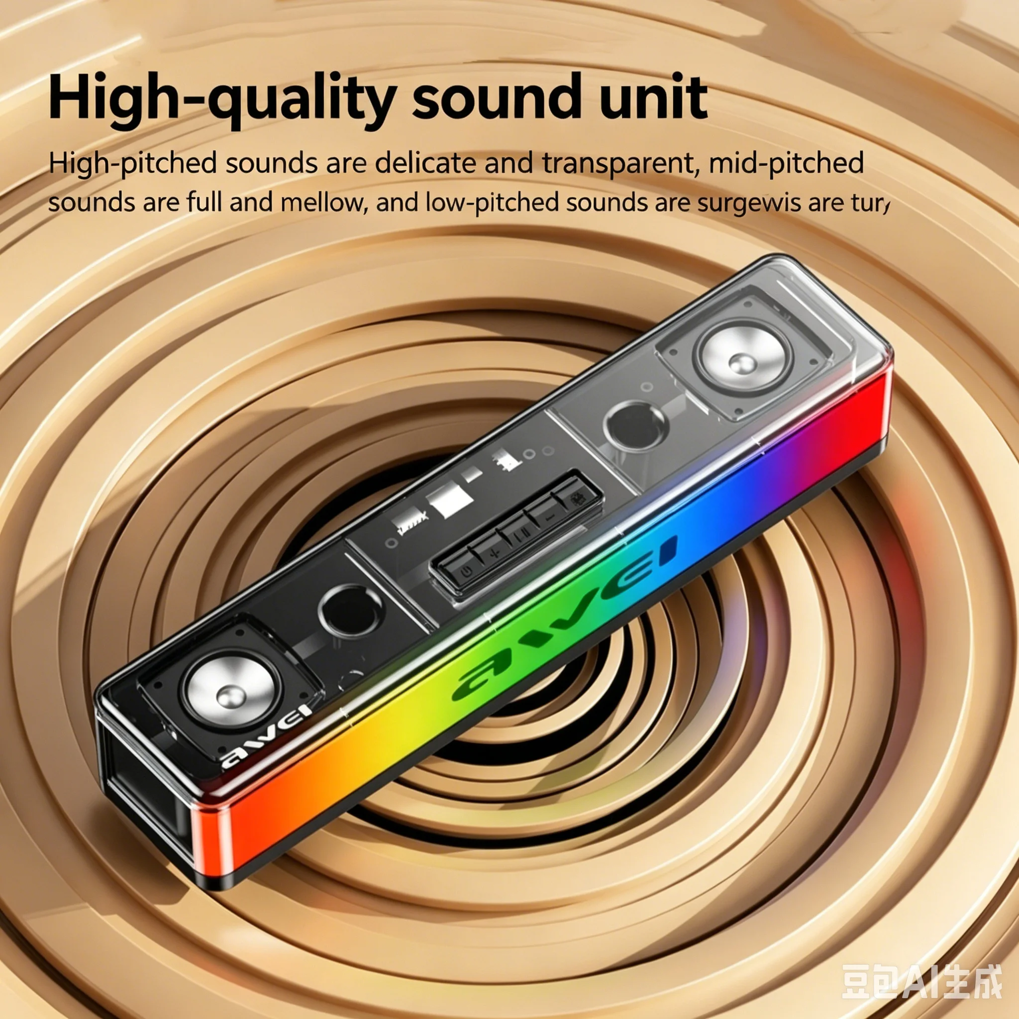 RGB Bluetooth Speakers Soundba - Rgb Computer Soundbar For Pc 评论和价格