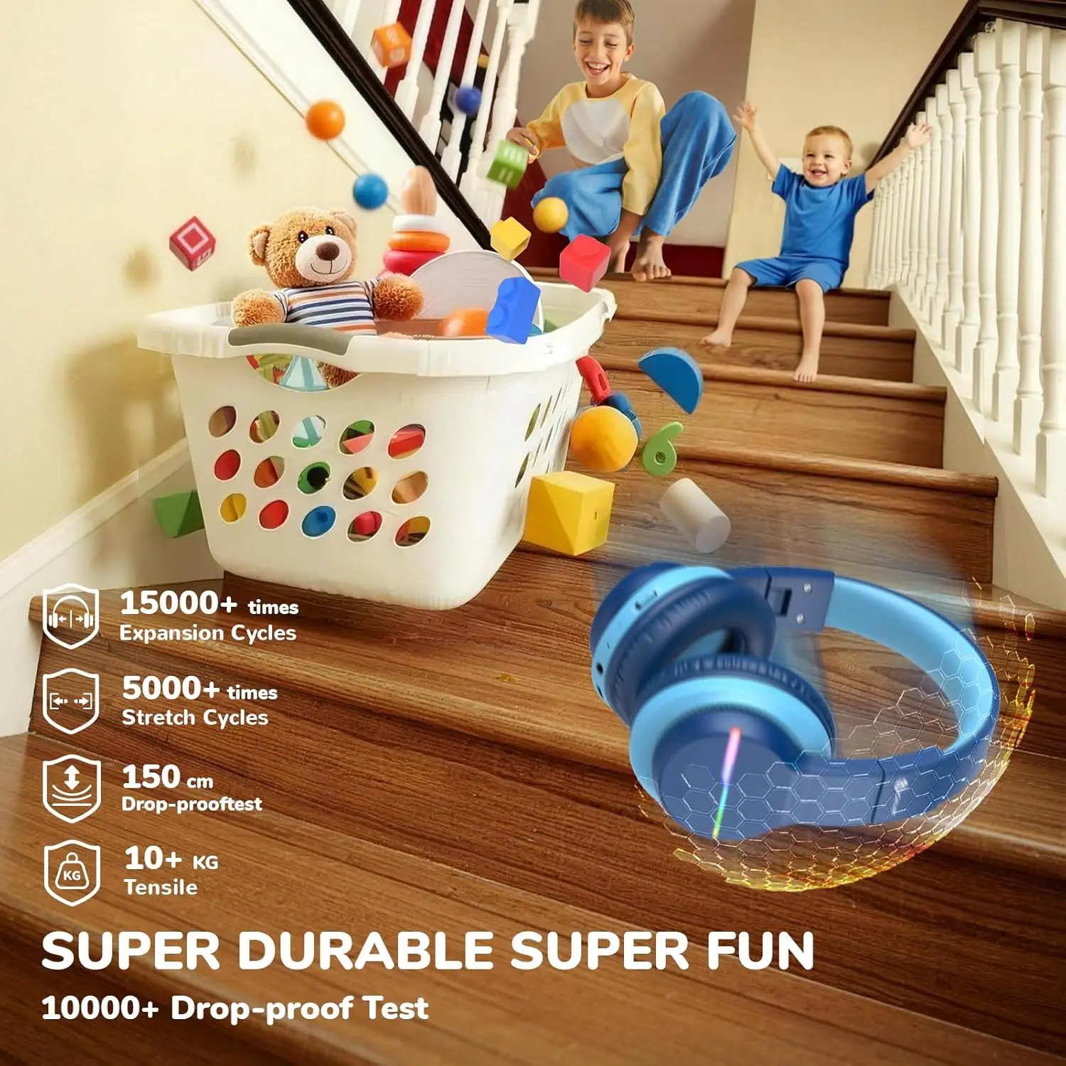 iClever BTH12 Kids Bluetooth H - Anc Wireless Over Ear Headphones 评论和价格
