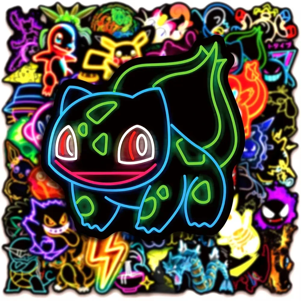 100pcs Neon  Pokémon  Stickers - Laptops 评论和价格